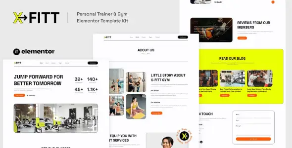 X-Fitt – Personal Trainer & Gym Elementor Template Kit