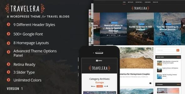 Travelera – WordPress Blog Theme